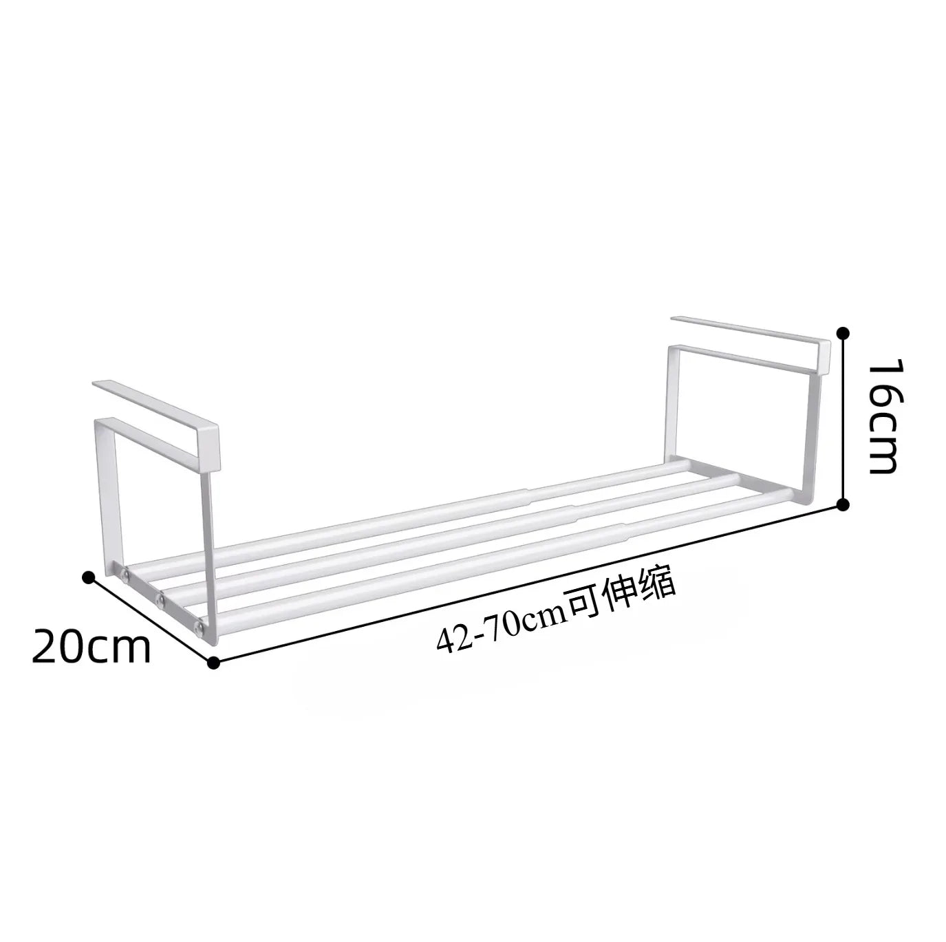 Zapatero ajustable | Organizador en capas que ahorra espacio para zapateros del hogar | Zapato debajo del estante (blanco))