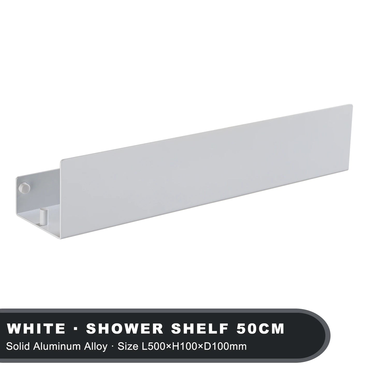 Estante organizador de baño negro con ganchos, estantes de decoración de cocina de aluminio en pared, estante de almacenamiento para ducha, montaje en pared