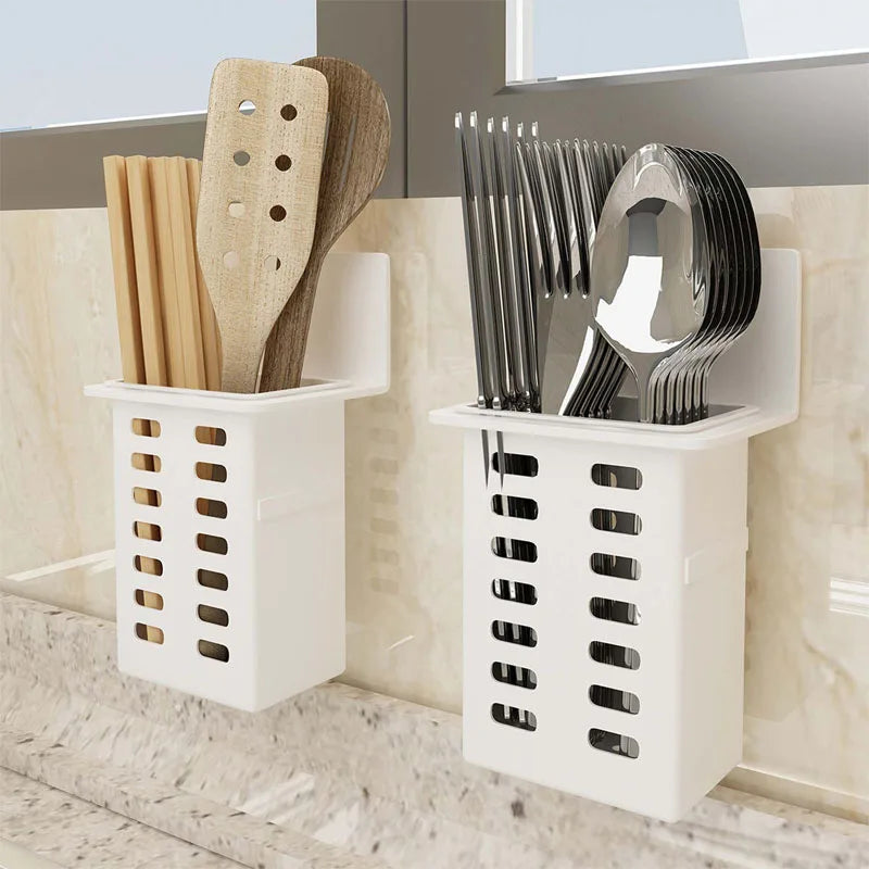 Estante de pared, almacenamiento funcional múltiple, estantes de baño, drenaje, soporte para cepillos de dientes, No requiere perforación, organizadores de accesorios de cocina