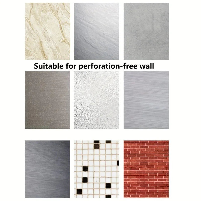 Estante de pared, almacenamiento funcional múltiple, estantes de baño, drenaje, soporte para cepillos de dientes, No requiere perforación, organizadores de accesorios de cocina
