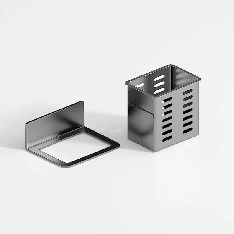 Estante de pared, almacenamiento funcional múltiple, estantes de baño, drenaje, soporte para cepillos de dientes, No requiere perforación, organizadores de accesorios de cocina