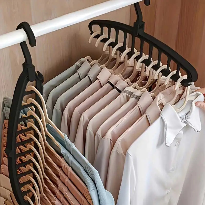 Colgador de ropa plegable con múltiples agujeros, estante de almacenamiento antideslizante, estantes para ropa que ahorran espacio, organizadores para armario, pantalones vaqueros, bufanda