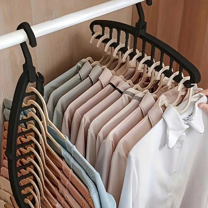 Colgador de ropa plegable con múltiples agujeros, estante de almacenamiento antideslizante, estantes para ropa que ahorran espacio, organizadores para armario, pantalones vaqueros, bufanda