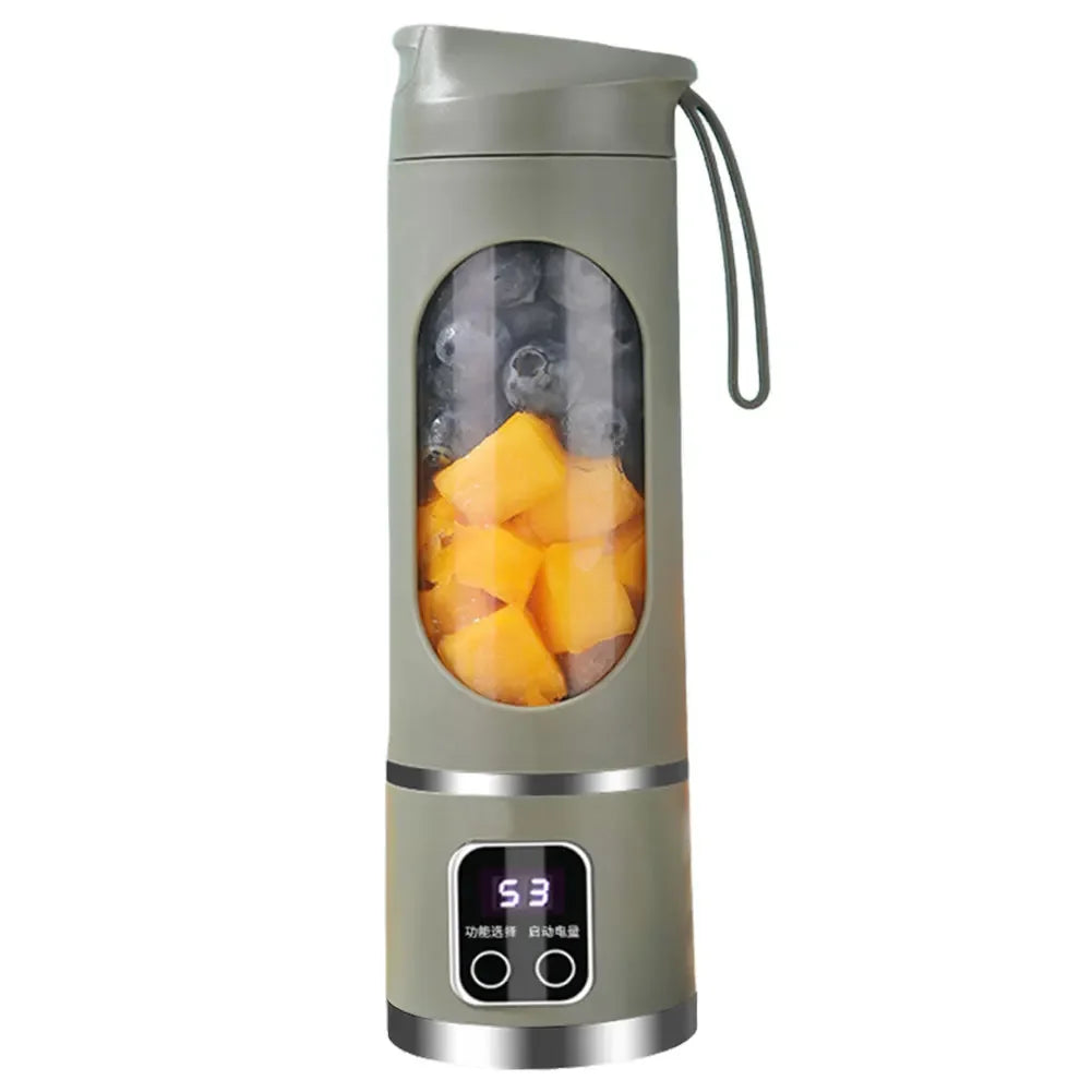 Exprimidor eléctrico portátil para el hogar, minibotella exprimidora con carga inalámbrica USB, taza de 450ml, batidora de Mano Eléctrica