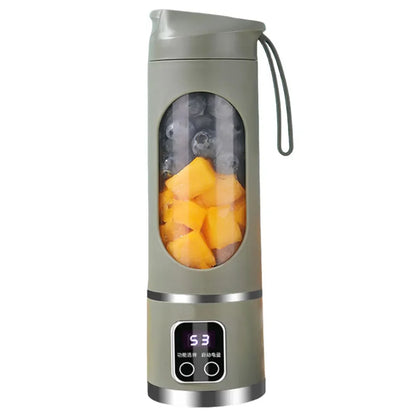 Exprimidor eléctrico portátil para el hogar, minibotella exprimidora con carga inalámbrica USB, taza de 450ml, batidora de Mano Eléctrica
