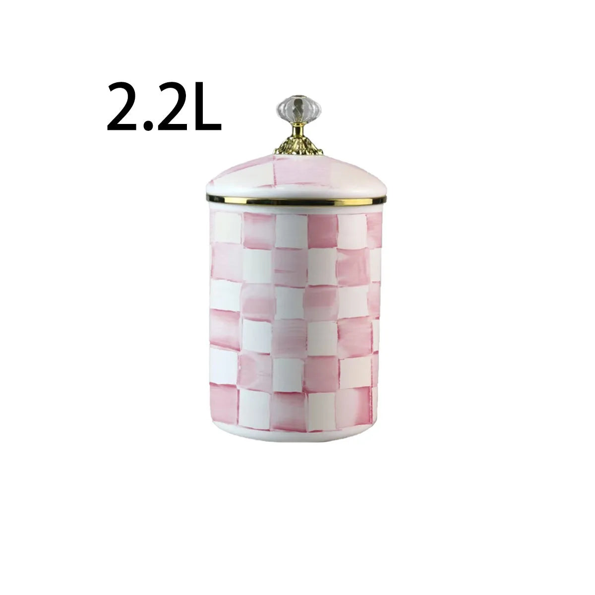 Tarro de almacenamiento clásico Retro europeo, adorno de tablero de ajedrez, contenedores de cocina esmaltados de porcelana, tarros de almacenamiento de azúcar para té y café