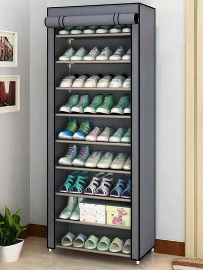 Zapatero de 10/8/6 Niveles, Organizador de Tela a Prueba de Polvo, Soporte para Zapatos, Estante para Ahorrar Espacio en el Pasillo, Mueble para el Hogar, Almacenamiento de Zapatos