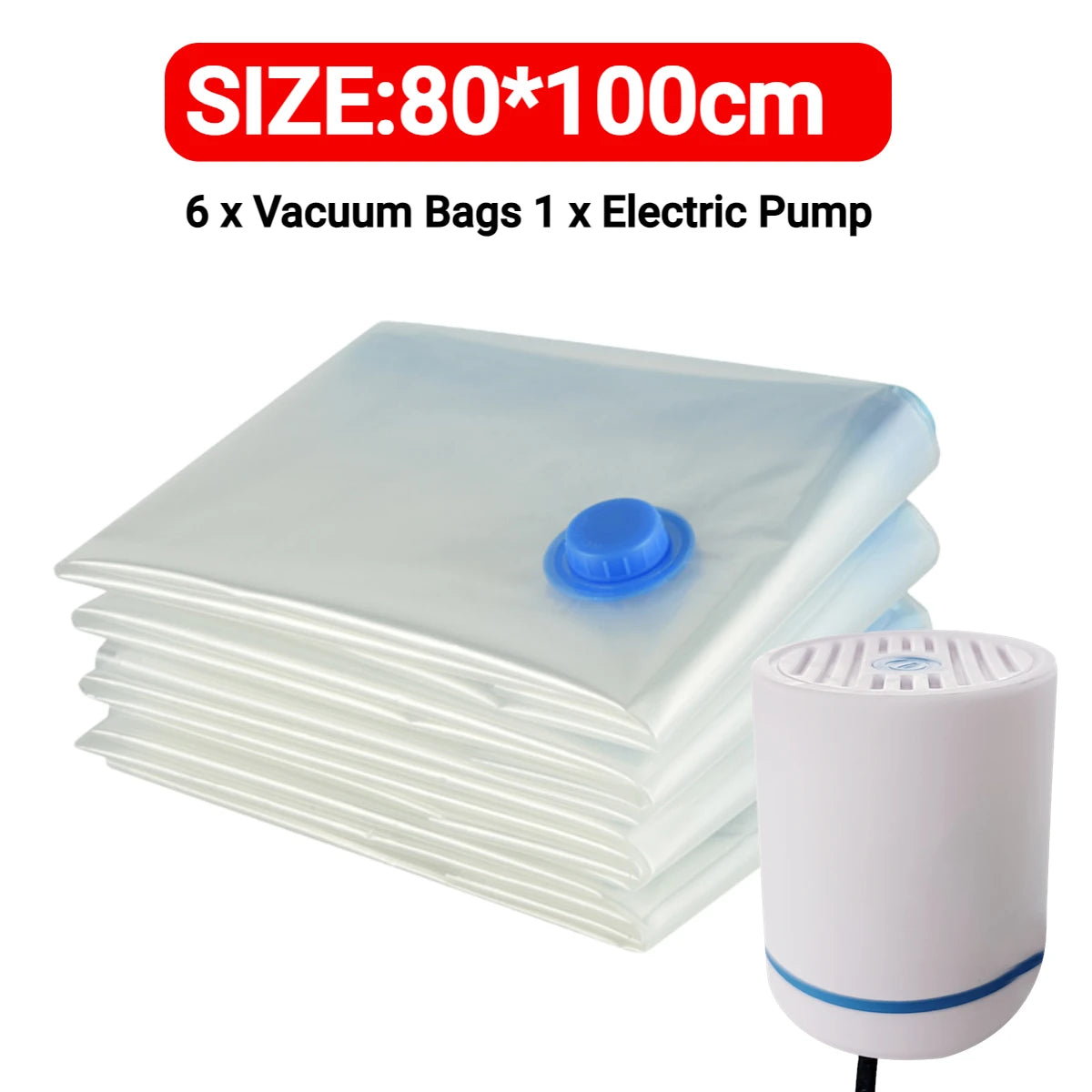 Bolsas de vacío reutilizables de 7 tamaños, bomba eléctrica o bolsa selladora de compresión al vacío, Mini máquina selladora al vacío para organizador de ropa