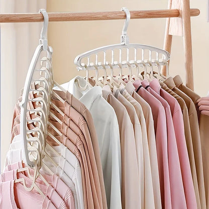 Colgador de ropa plegable con múltiples agujeros, estante de almacenamiento antideslizante, estantes para ropa que ahorran espacio, organizadores para armario, pantalones vaqueros, bufanda