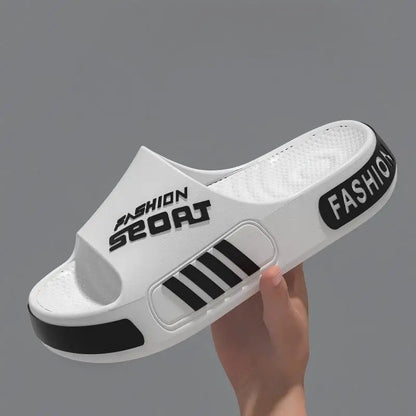 Zapatillas de alta gama para hombre, zapatillas de Eva de gran tamaño de diseño profesional, sandalias de pareja de estudiantes de moda, zapatillas antideslizantes para uso al aire libre para mujeres en verano