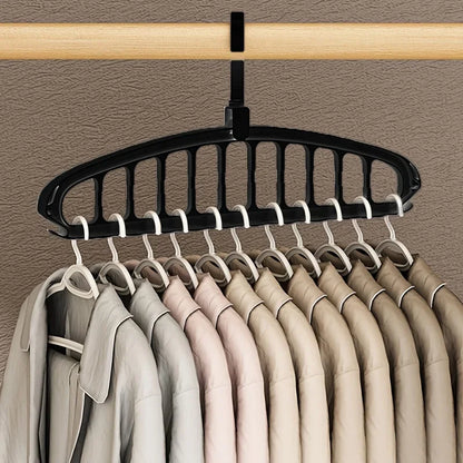 Colgador de ropa plegable con múltiples agujeros, estante de almacenamiento antideslizante, estantes para ropa que ahorran espacio, organizadores para armario, pantalones vaqueros, bufanda