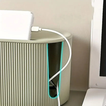 Caja organizadora de cables, accesorio para tiras de alimentación y cables de alimentación para el hogar y la oficina