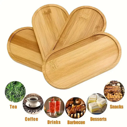 Bandeja de almacenamiento de madera multiusos para baño, taza de café, organizador de tazas de té, 1 ud./2 uds.