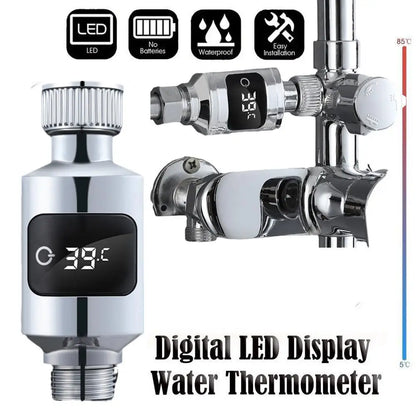 Termómetro de agua con pantalla Digital LED de temperatura de ducha, grifo con Monitor en tiempo real, medidor inteligente para el cuidado del bebé, accesorios de baño