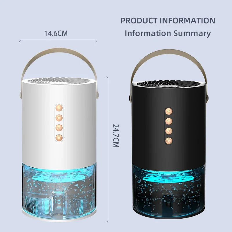 TINSOL Nuevo deshumidificador de iones negativos para el hogar y la oficina de 1300 ml, deshumidificador de aire portátil antimoho y humedad con ahorro de energía