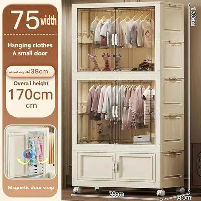 Gabinete de almacenamiento, caja de almacenamiento plegable para el hogar, sala de estar, gabinete de juguetes, estante de almacenamiento, gabinete de aperitivos, almacenamiento de cocina sin instalación