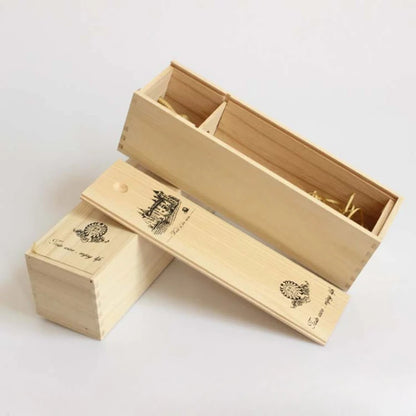 Caja de vino de madera para una sola botella con tapa, caja de almacenamiento de vino reutilizable decorativa de grano de madera, soporte para botella de vino individual