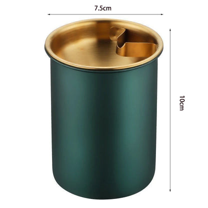 Embudo creativo de Cenicero de acero inoxidable con cubierta antimoscas y anticaída para uso doméstico y en coche