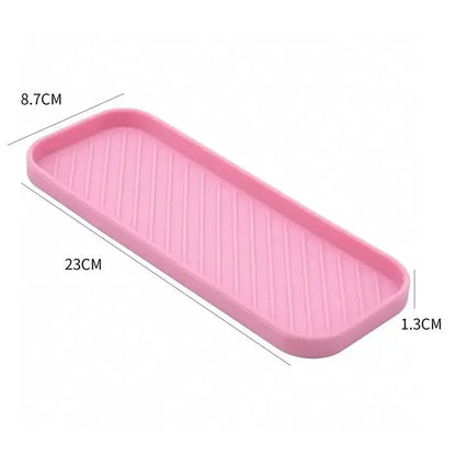 Bandeja de drenaje de silicona para vajilla, taza de agua, frutas, verduras, organizador de fregadero de cocina, soporte de esponja de almacenamiento, dispensador de jabón