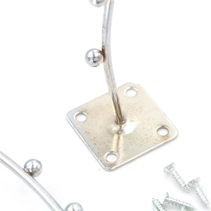 Colgador de cascada ondulado para montaje en pared, ganchos para exhibición de ropa con 7 cuentas, estante de almacenamiento para el hogar, decoración del hogar, 1 ud.