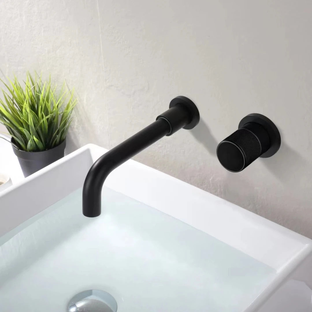 Grifo de baño de latón negro Diseño de pantalla digital inteligente oculto Grifo de lavabo de doble control frío y caliente gris de una sola manija