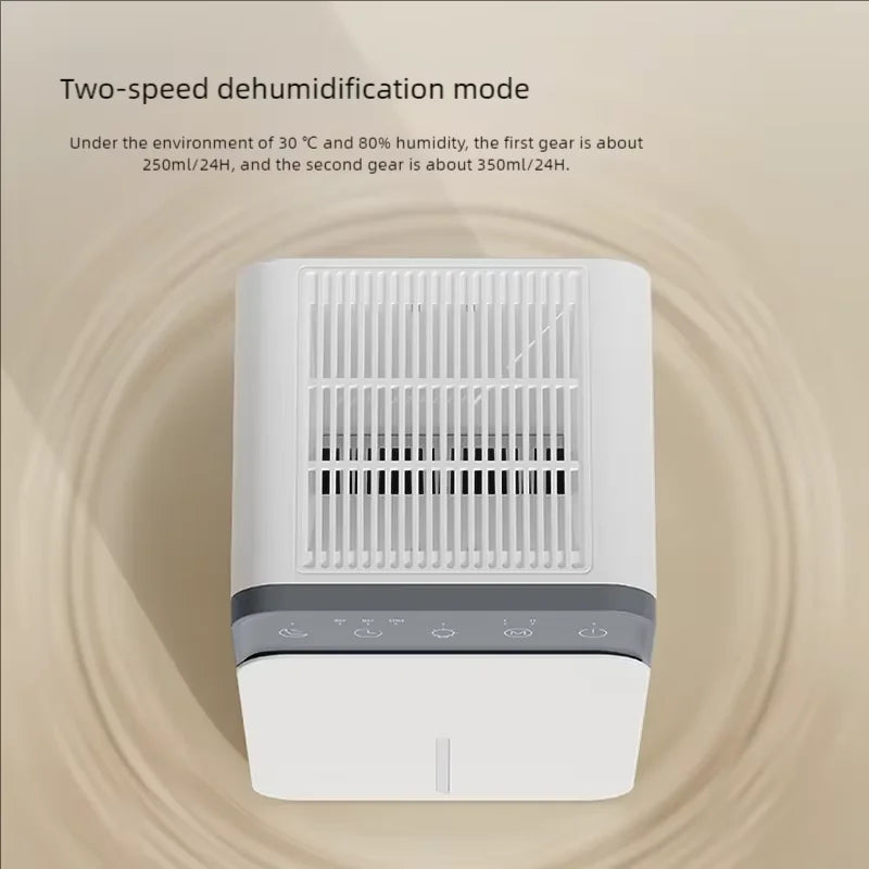 Deshumidificador de aire portátil, máquina absorbente de humedad silenciosa, secador de aire para el hogar, dormitorio, oficina, cocina, desodorante, enchufe europeo