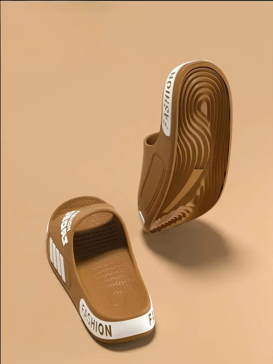 Zapatillas de alta gama para hombre, zapatillas de Eva de gran tamaño de diseño profesional, sandalias de pareja de estudiantes de moda, zapatillas antideslizantes para uso al aire libre para mujeres en verano