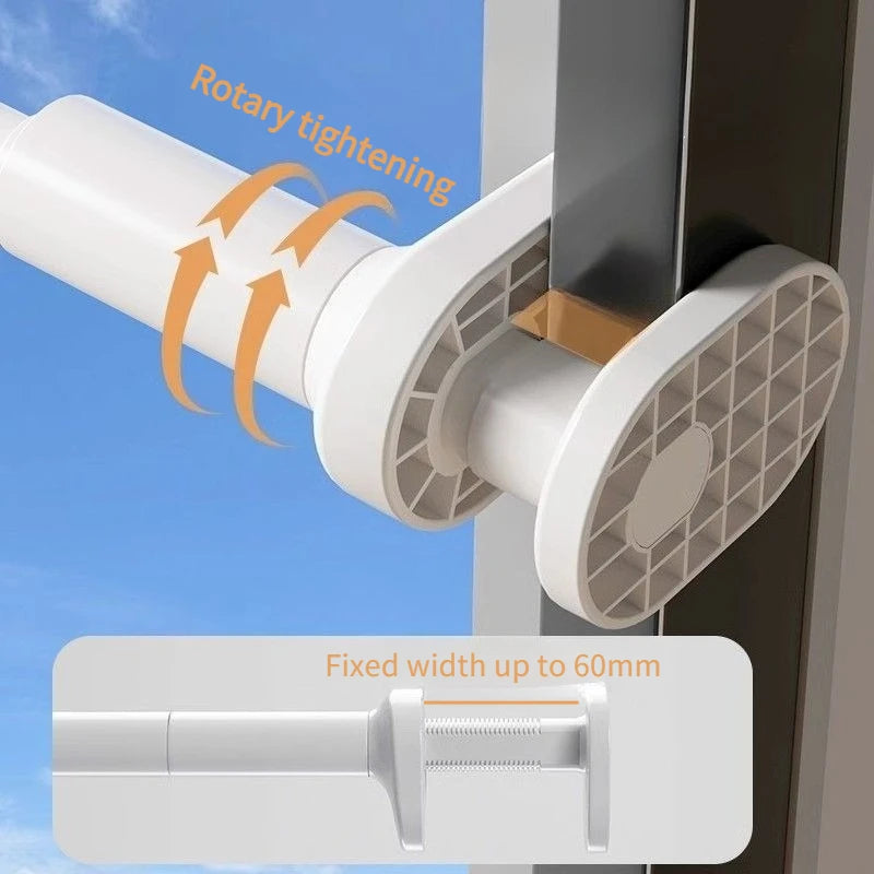 Tendedero retráctil para ropa, poste de secado plegable para balcón, No requiere perforación, diseño a presión, Ideal para viajes de negocios