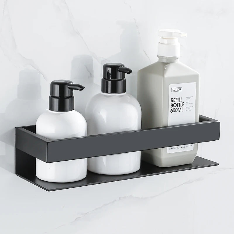Estante de ducha de acero inoxidable, organizador, estante de almacenamiento para baño, soporte esquinero para champú, accesorios de Hardware de cocina montados en la pared