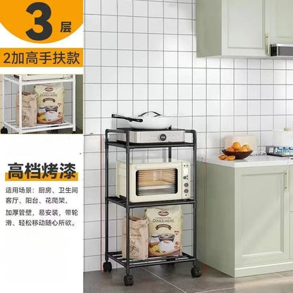 Estante de almacenamiento de cocina, estante de almacenamiento doméstico multicapa de pie, balcón móvil, estante simple multifuncional para dormitorio