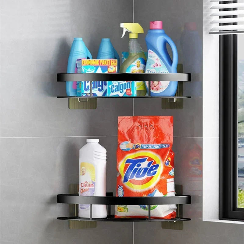 Nuevo Soporte adhesivo para champú y baño, estantes Caddy para ducha, almacenamiento sin taladro, soporte esquinero para toallas, estantes para 3/2/1 Uds.