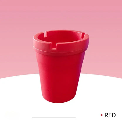 Cenicero sin humo Nuevo Cenicero automático de plástico PP Cenicero portátil para coche Ceniceros de reloj de arena Tamaño de suministro: 8*6*10,5 cm