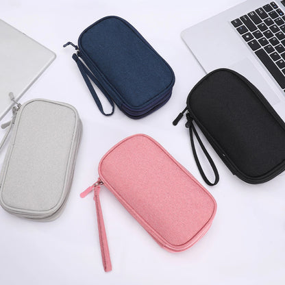 Bolsa organizadora de cables de datos, bolsa de almacenamiento de viaje, funda de accesorios electrónicos multifuncional para cargador de teléfono, Cables USB