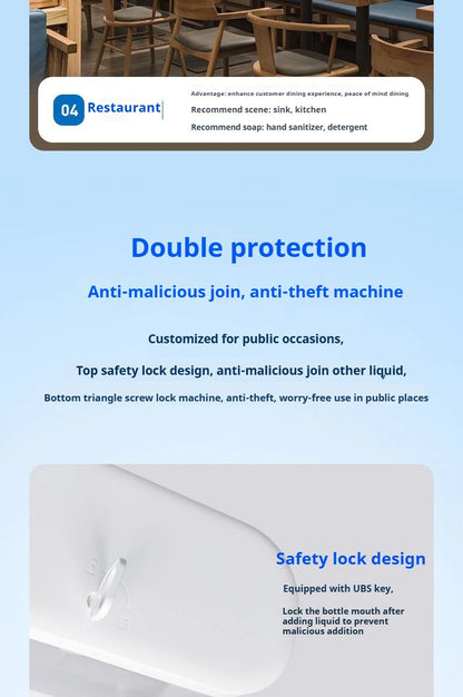 Dispensador automático de jabón de doble cabezal, dispensador de jabón líquido montado en la pared para champú/Gel de ducha/jabón para platos, baño inteligente