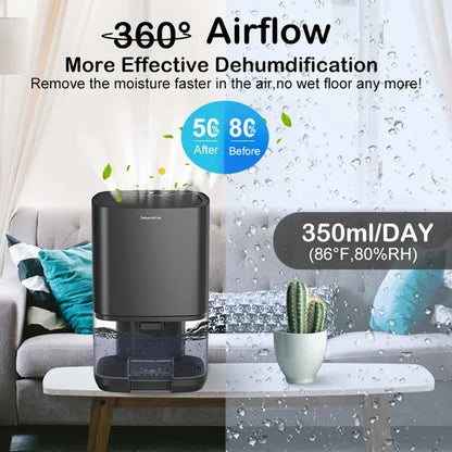 TINSOL-deshumidificador de aire portátil, silencioso, secador de aire para el hogar, dormitorio, oficina, cocina, desodorante