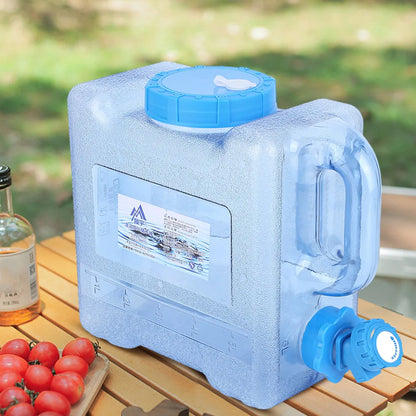 Contenedor de agua portátil con grifo, gran capacidad para acampar, almacenamiento de agua para cocinar, 6/8/13/18L