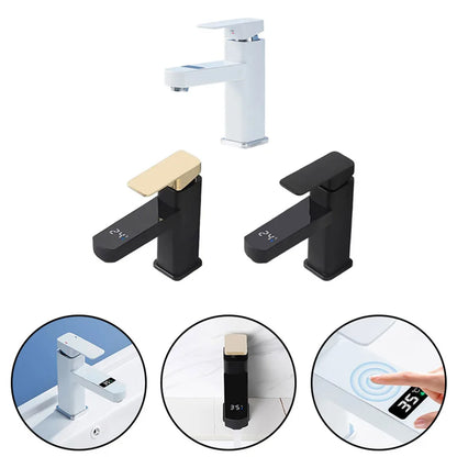 Grifo digital de temperatura inteligente con pantalla LED para un control preciso de la temperatura del agua en el baño y la cocina