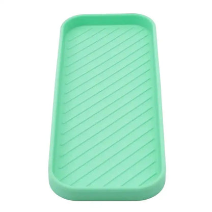 Bandeja de drenaje de silicona para vajilla, taza de agua, frutas, verduras, organizador de fregadero de cocina, soporte de esponja de almacenamiento, dispensador de jabón