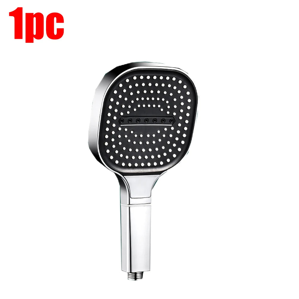 Cabezal de ducha de alta presión con Panel grande de 13CM con filtro, 3 modos, boquilla de lluvia con pulverizador de gran flujo, cabezal de ducha cuadrado para baño