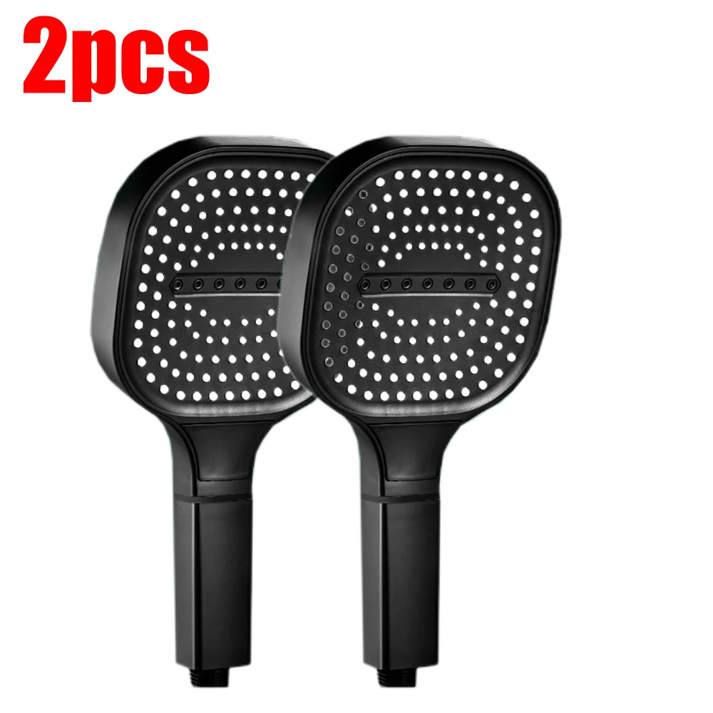 Cabezal de ducha de alta presión con Panel grande de 13CM con filtro, 3 modos, boquilla de lluvia con pulverizador de gran flujo, cabezal de ducha cuadrado para baño