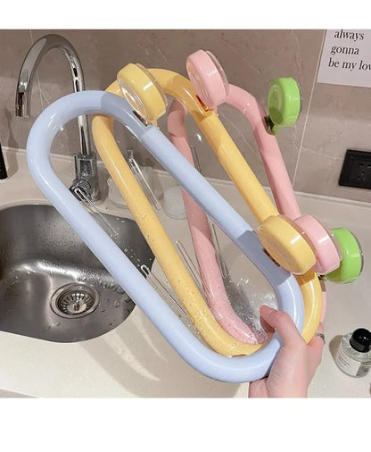 Estante de almacenamiento con ventosa de dopamina, estante de almacenamiento colgante de pared drenable sin perforaciones, organizador de artículos de tocador duradero de alta calidad para el hogar