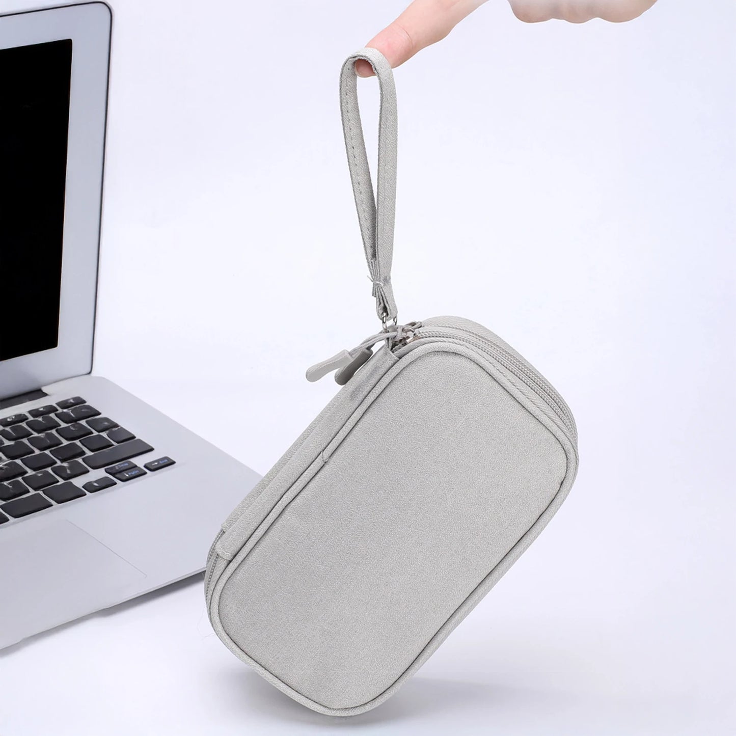 Bolsa organizadora de cables de datos, bolsa de almacenamiento de viaje, funda de accesorios electrónicos multifuncional para cargador de teléfono, Cables USB