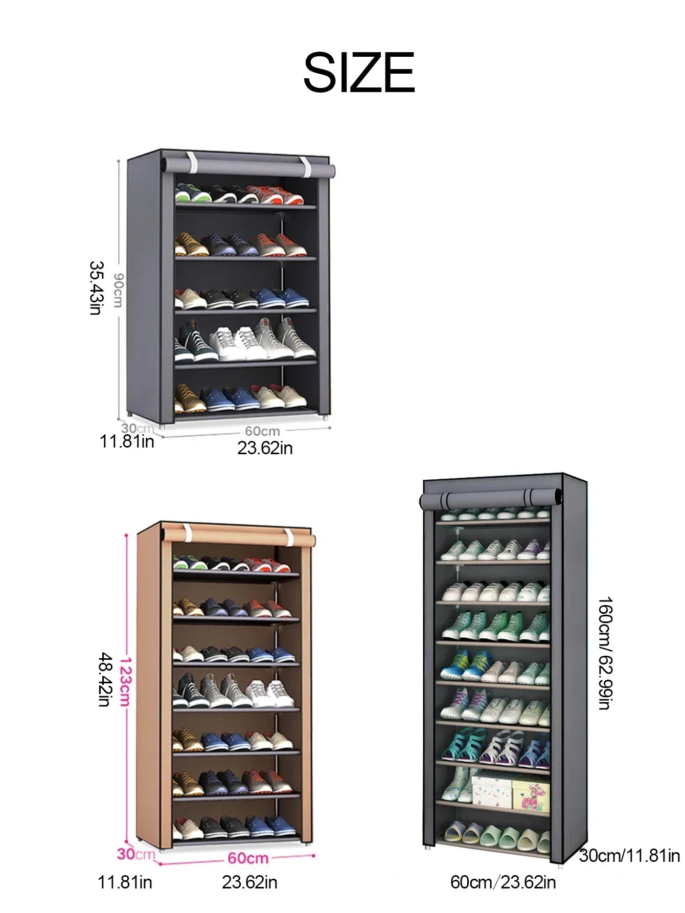 Zapatero de 10/8/6 Niveles, Organizador de Tela a Prueba de Polvo, Soporte para Zapatos, Estante para Ahorrar Espacio en el Pasillo, Mueble para el Hogar, Almacenamiento de Zapatos