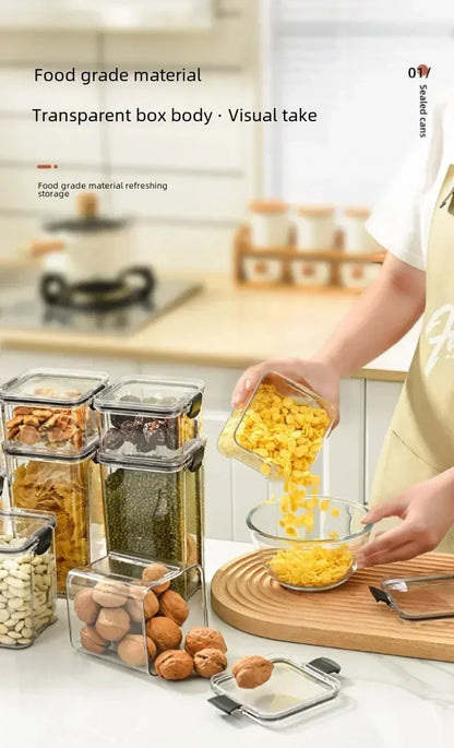 Tarro de grano para cocina, contenedor sellado, caja de mantenimiento fresco de alimentos, refrigerador, organizador, impermeable, duradero, sellado, gran capacidad, 1 ud.