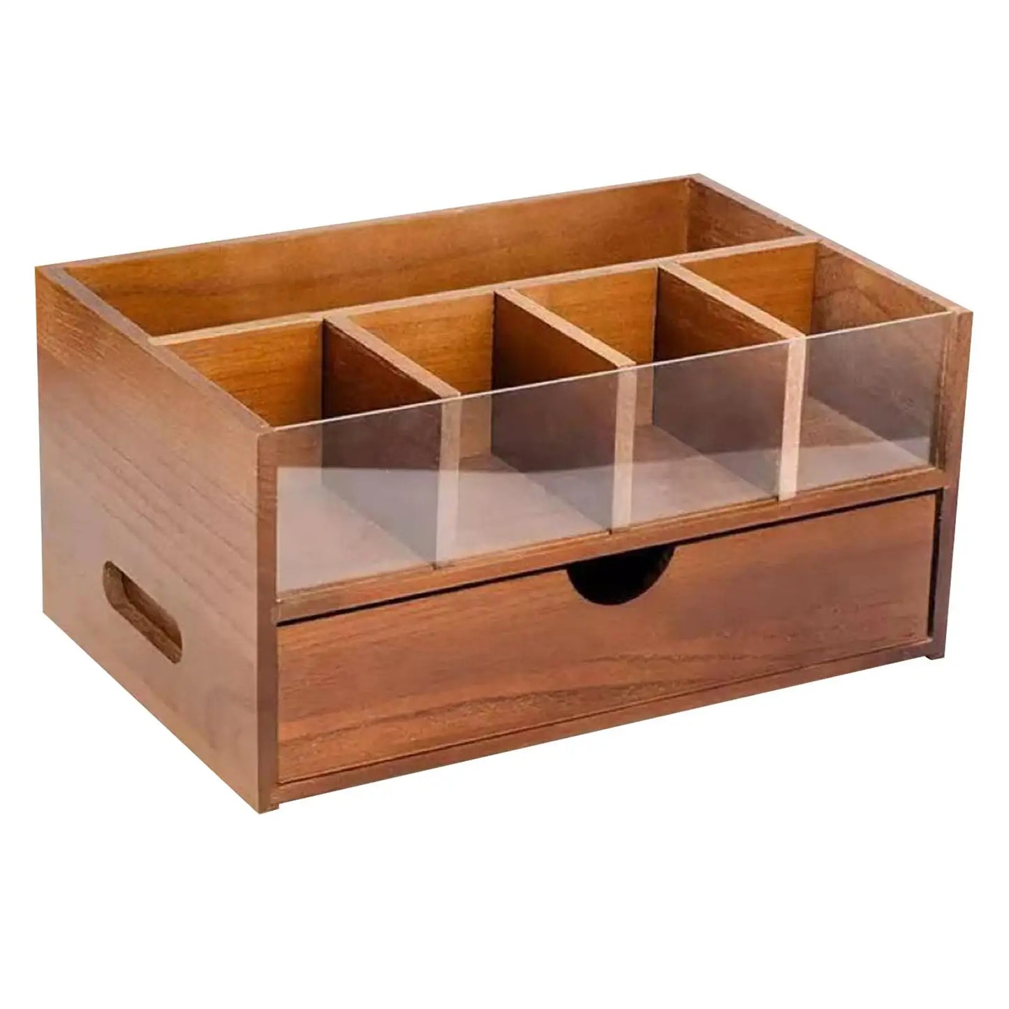 Organizador de barra de café, soporte de almacenamiento de condimentos de té versátil de madera rústica, estante de almacenamiento para escritorio, oficina, cocina, cafetería, tazas