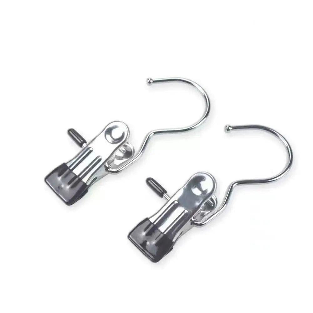 Clips antideslizantes para secado de ropa, soportes para botas 360 °   Clips giratorios para almacenamiento de sombreros, pinzas ajustables para ropa, Clip para pantalones de acero inoxidable