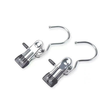 Clips antideslizantes para secado de ropa, soportes para botas 360 °   Clips giratorios para almacenamiento de sombreros, pinzas ajustables para ropa, Clip para pantalones de acero inoxidable