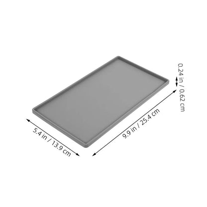 Bandeja de silicona grande, mostrador de cocina antideslizante Rectangular para platos, tazón, taza, vajilla, almacenamiento, organización, estera de secado