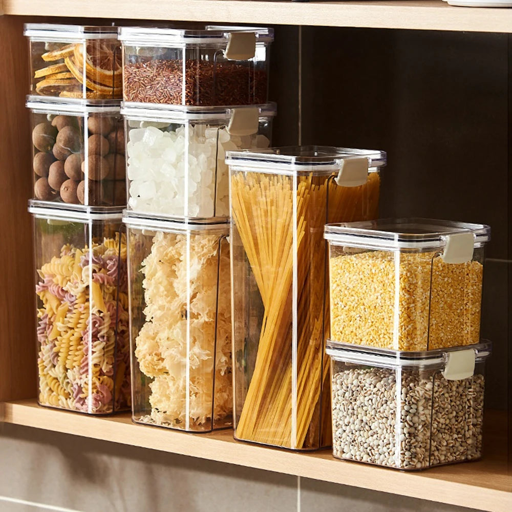 Tarro de grano para cocina, contenedor sellado, caja de mantenimiento fresco de alimentos, refrigerador, organizador, impermeable, duradero, sellado, gran capacidad, 1 ud.
