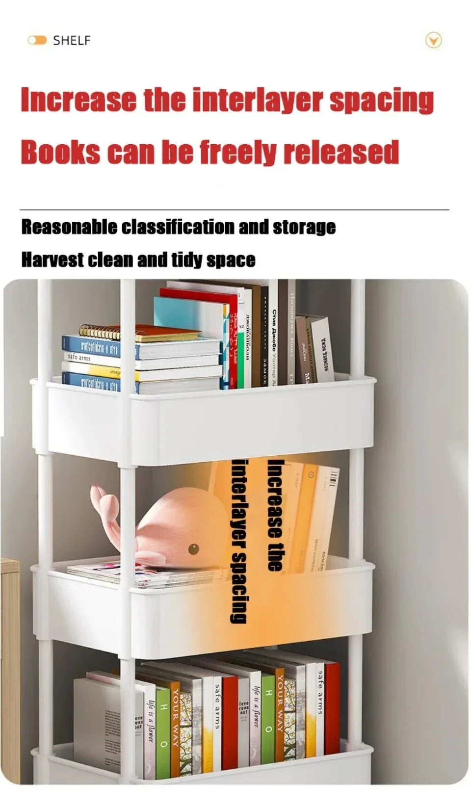 Carro de almacenamiento de estantería, carrito organizador de cocina móvil con ruedas, estantes de baño multicapa, estante de almacenamiento de aperitivos para el hogar